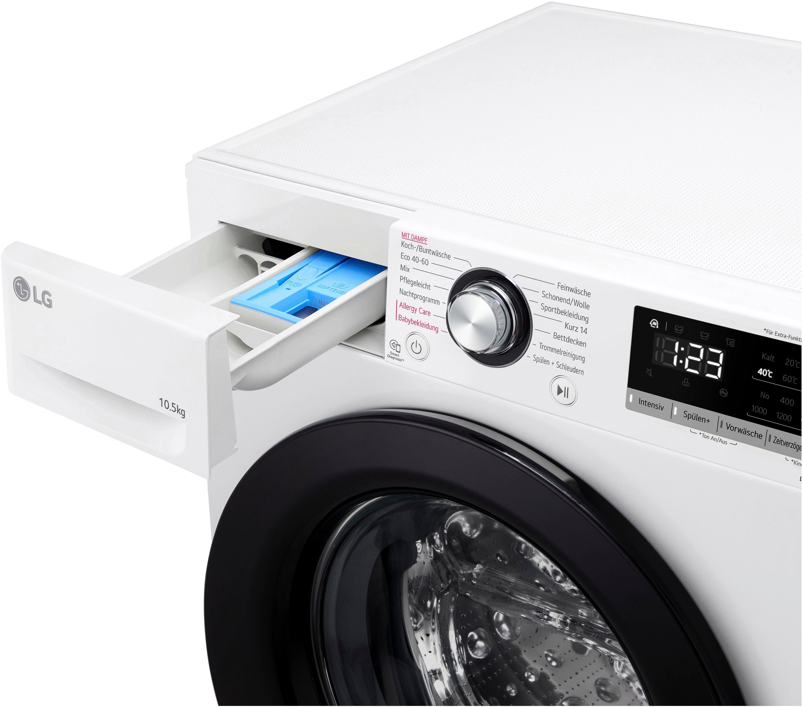 LG Waschmaschine F4WV40X5, 10,5 kg, 1400 U/min