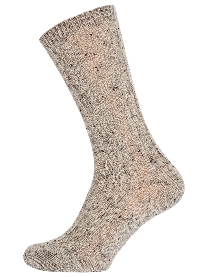 Lusana Schoppersocke L5694-9 in beige günstig kaufen