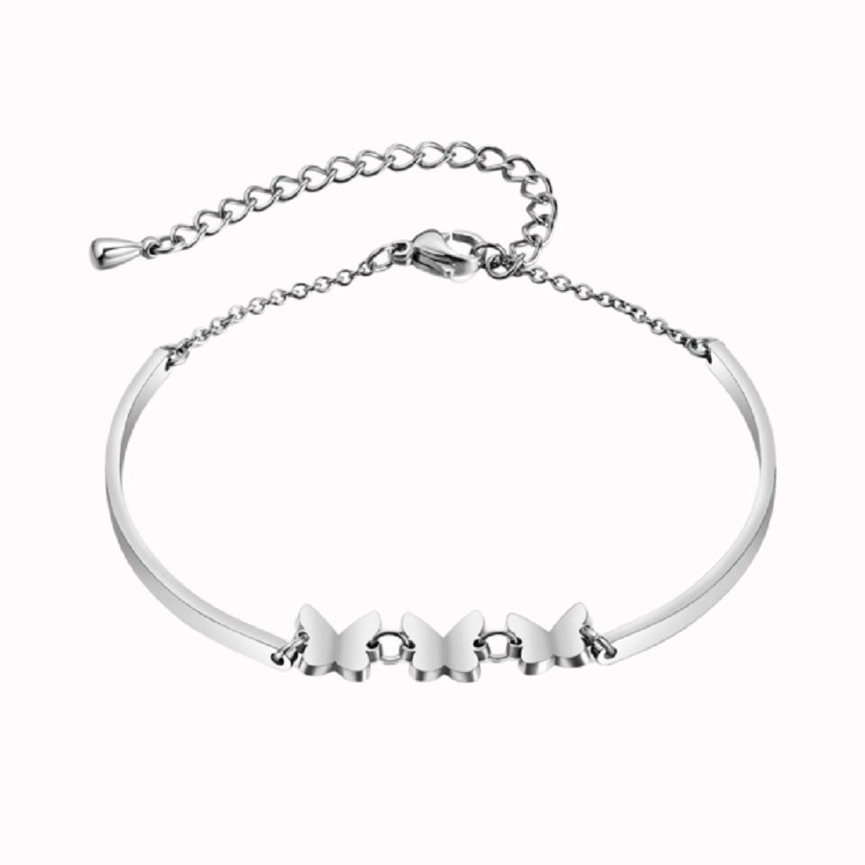 ENGELSINN Armband Schmuck Edelstahl Silber Schmetterling inkl. Schmuckbox (1-tlg)
