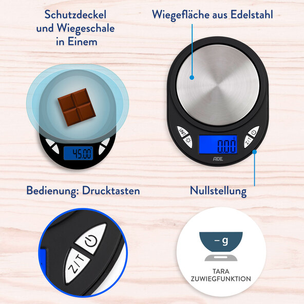 Taschenwaage Fred, digital, schwarz