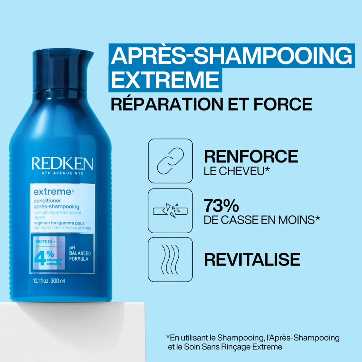 Redken Extrême Coffret Shampooing 300 ml + 2 Produits