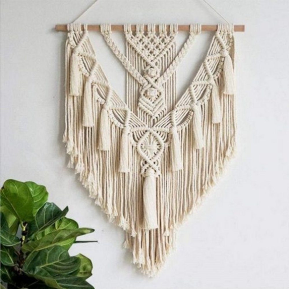 Wandteppich Wandbehang, Wanddekoration, Chic Bohemian Woven Tapisserie 45 x 90 cm, EBUY