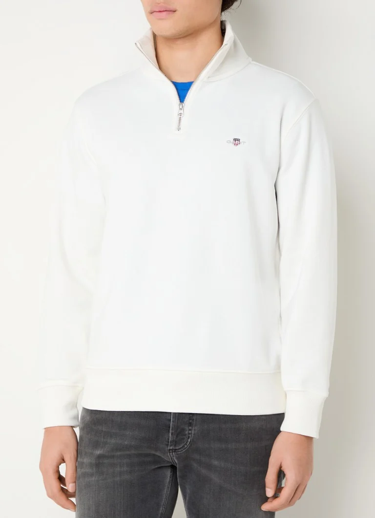 Gant sweater with half zip and logo