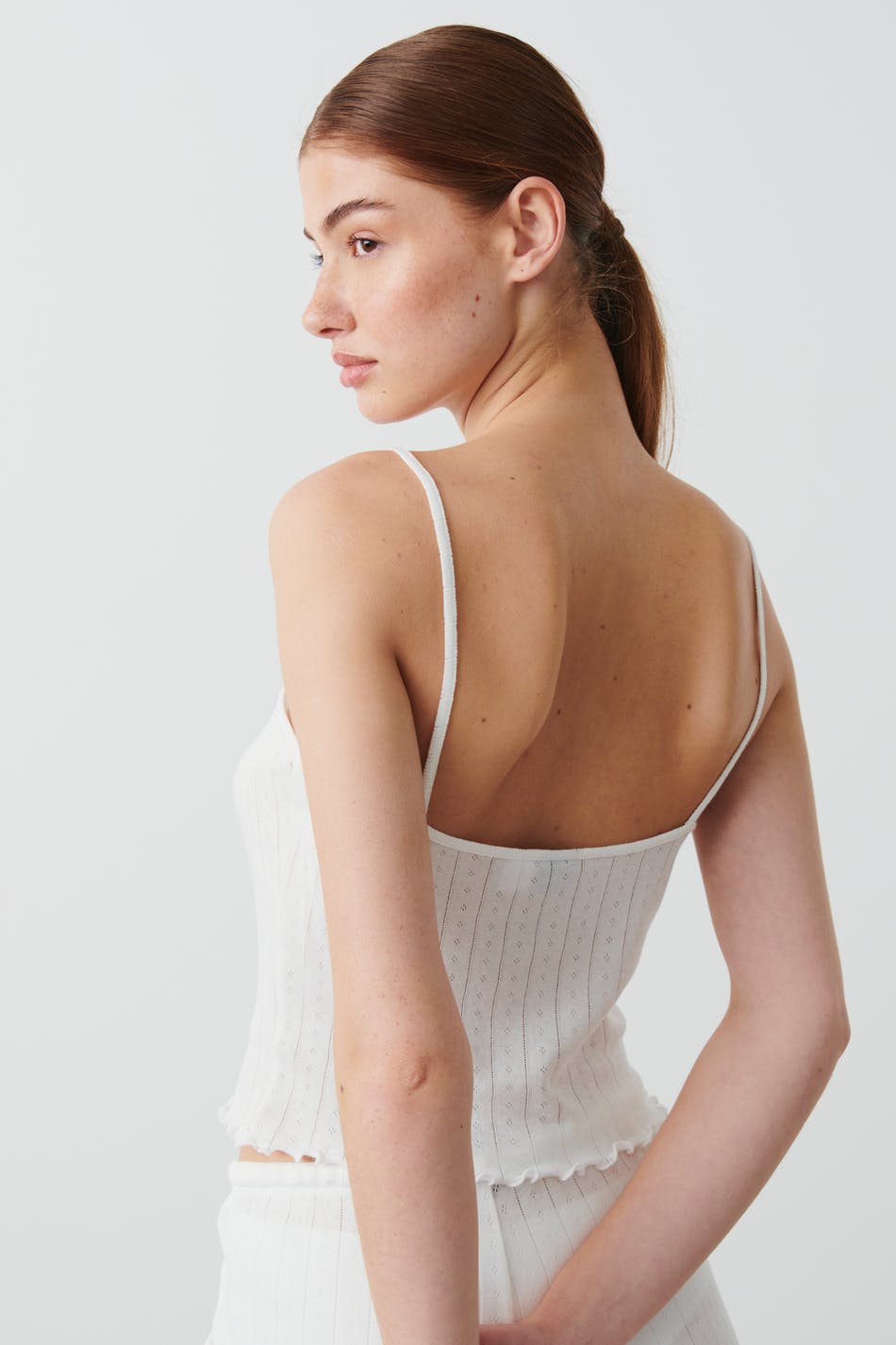 Pointelle pyjamas singlet