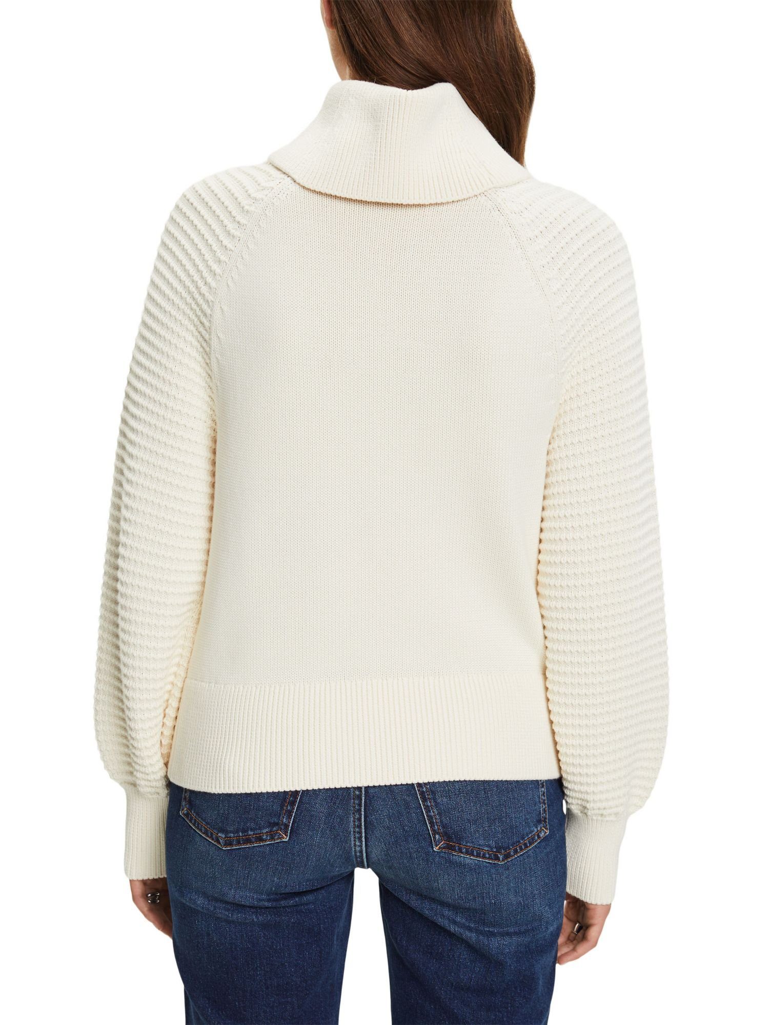 edc by Esprit Rollkragenpullover Baumwollpullover mit Rollkragen