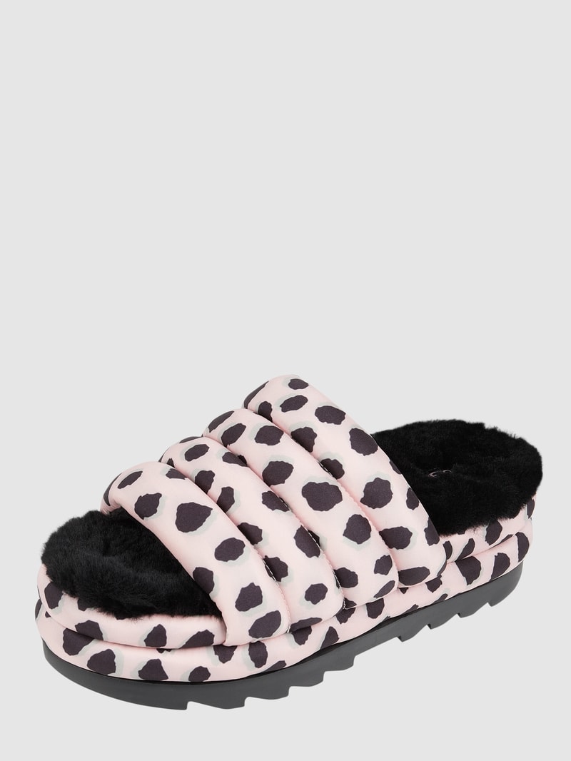Pantolette mit Plateausohle Modell 'Maxi Slide' in rosa