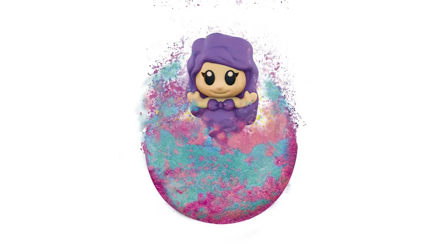 CRAZE - INKEE Mermaid Badekugel mit Erdbeerduft - mit Überraschung (1 von 6 Saugnapf-Figuren) 80 g