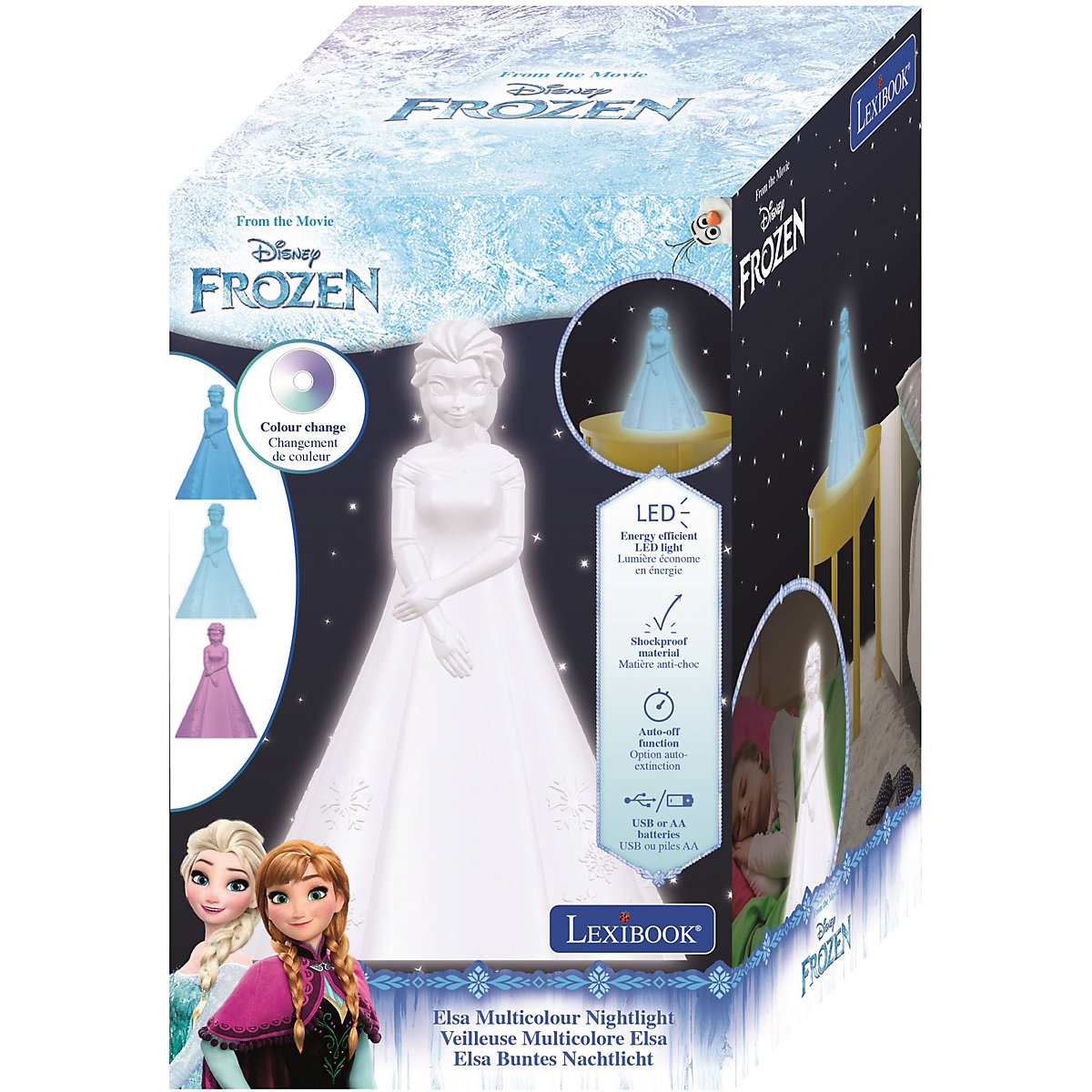 3D Frozen Elsa  Design  farbiges Nachtlicht
