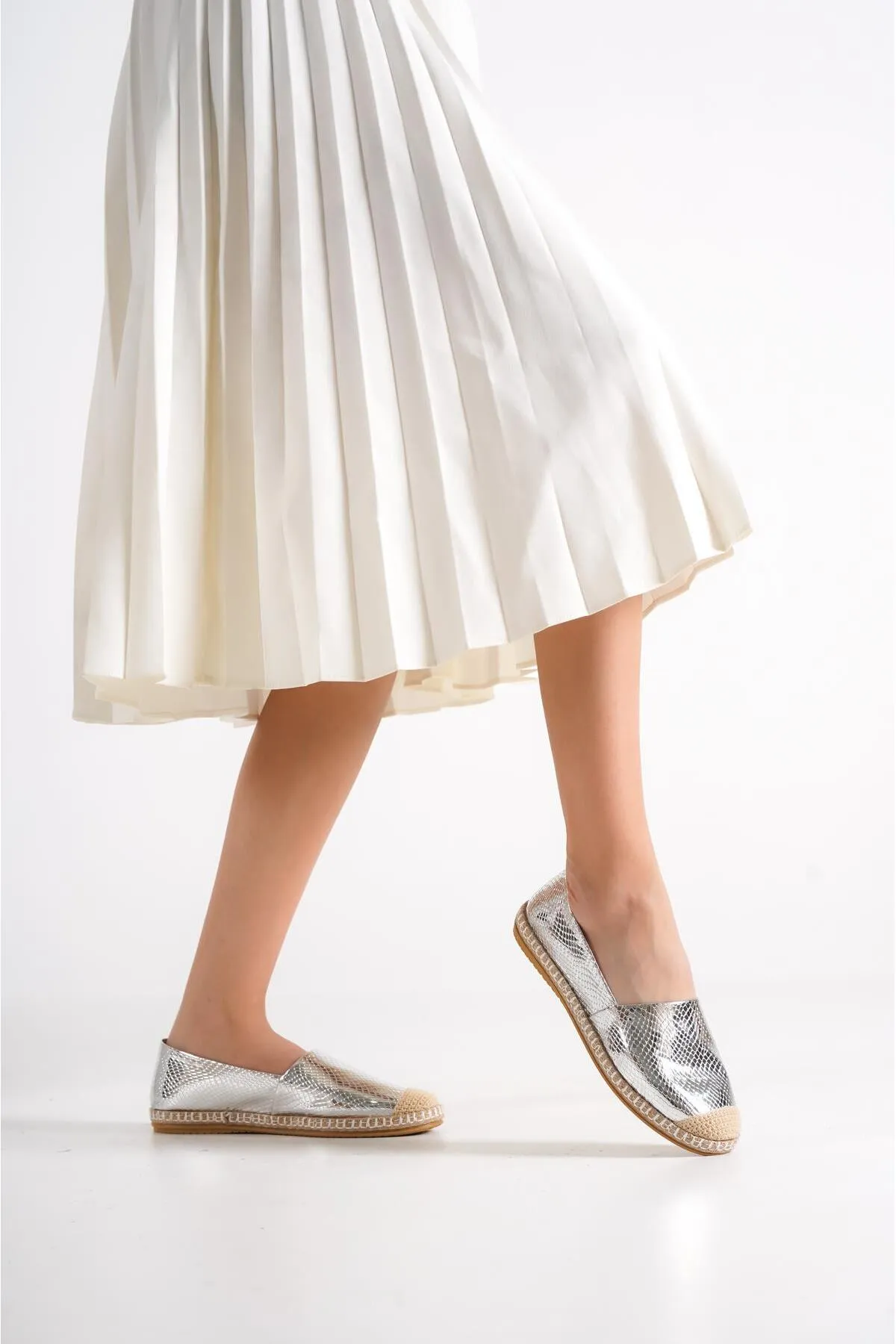 Capone Outfitters  Capone Silver Damen-Espadrille