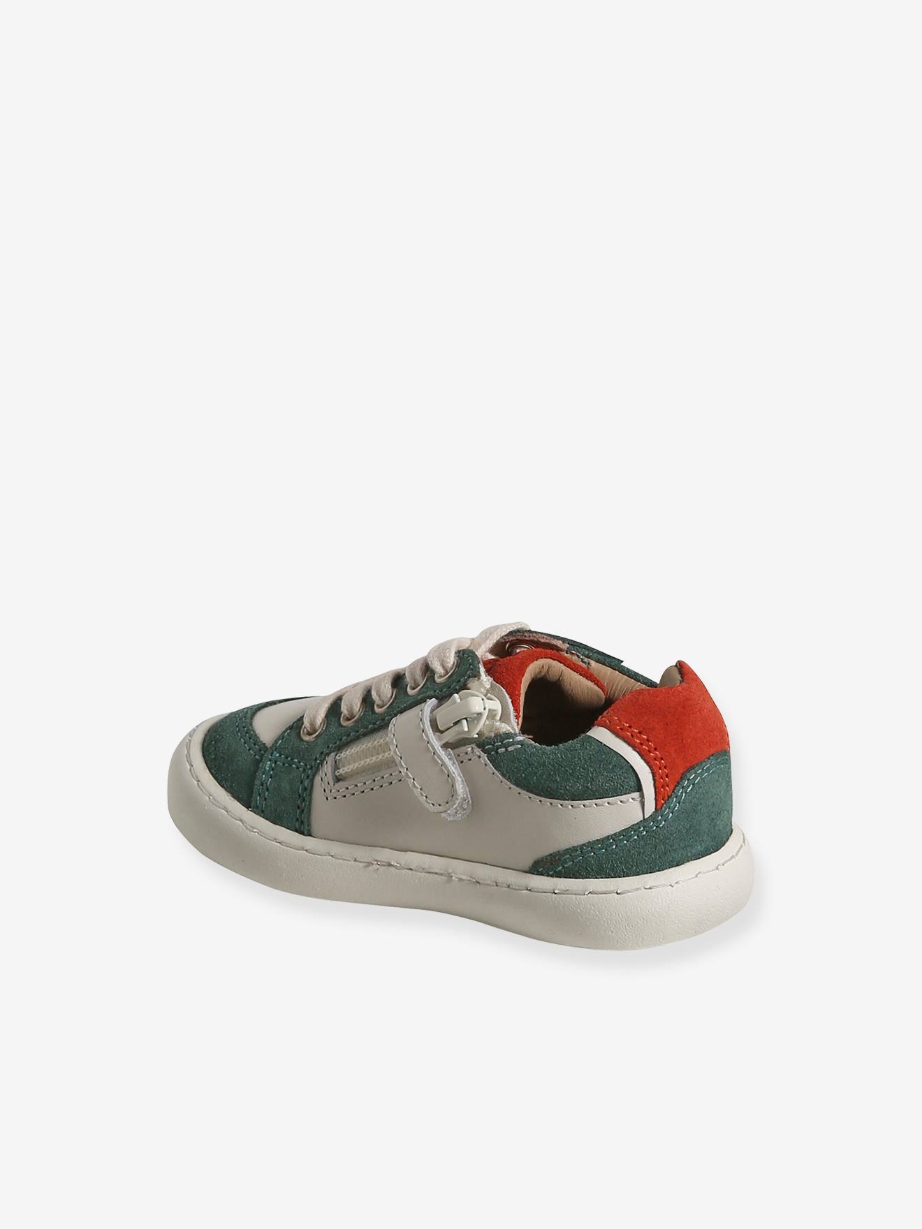 Vertbaudet Baby Sneakers mit Reißverschluss - wollweiß