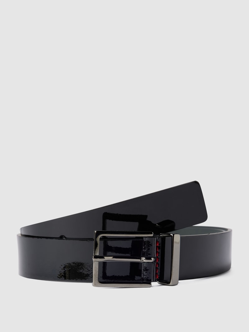 Ledergürtel in Lack-Optik in schwarz