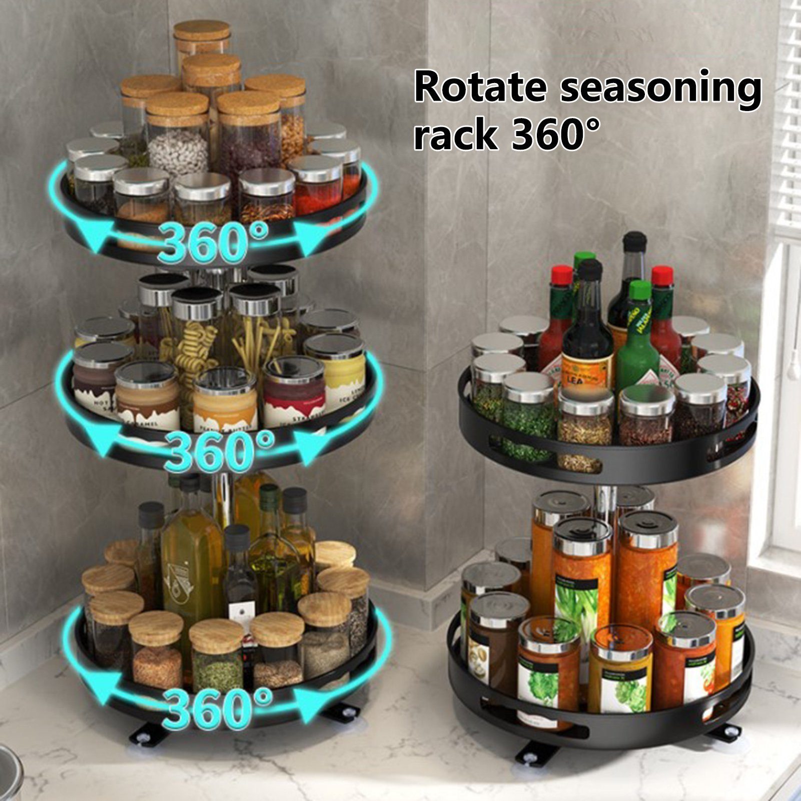 LENBEST Gewürzregal Gewürzregal Gewürzregal Stehend - Spices Gewürz Organizer - Spice Rack