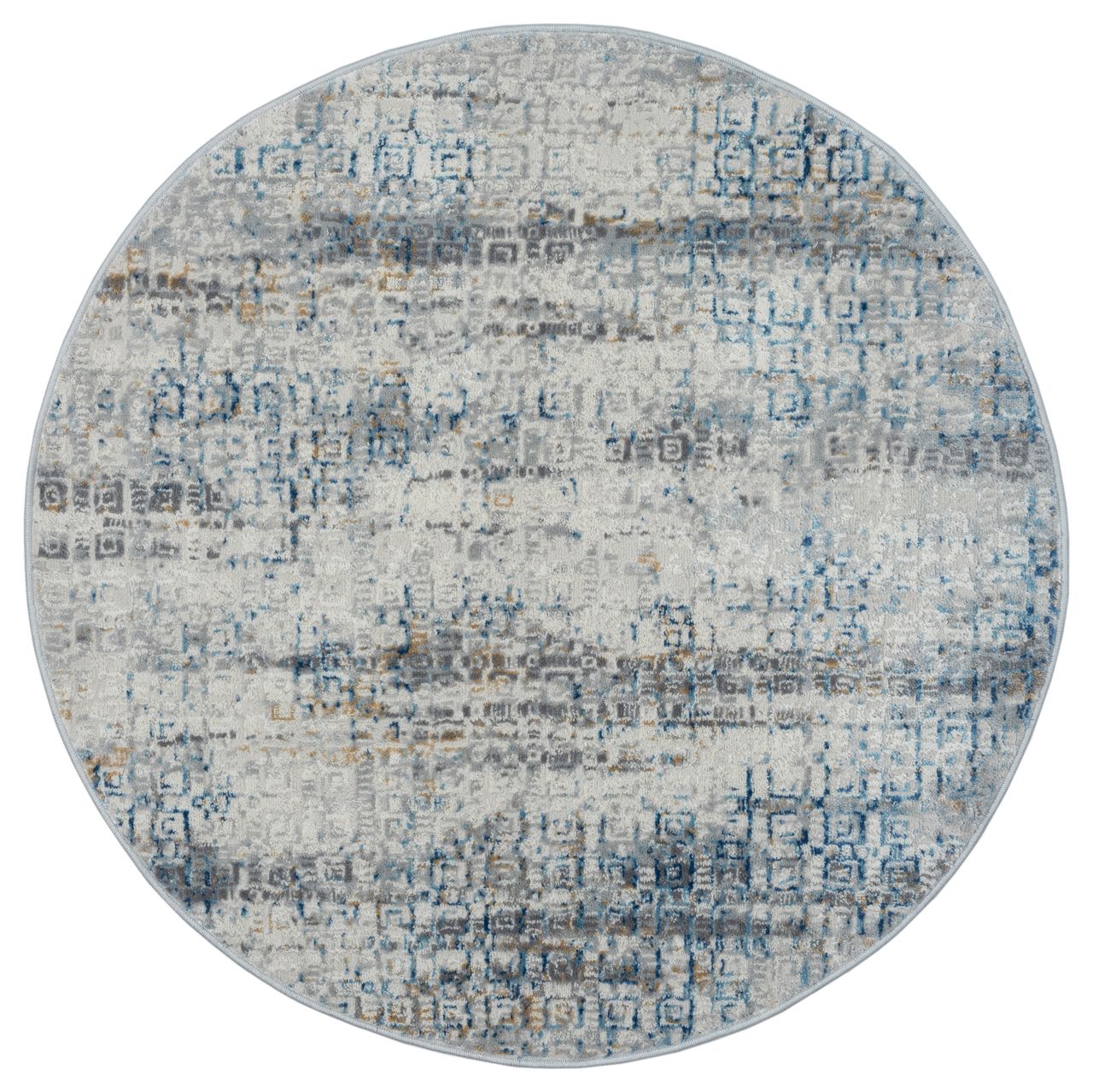 MyFlair Teppich Fiona, 120cm x 120cm, Farbe Beige, rund, Florhöhe 8mm