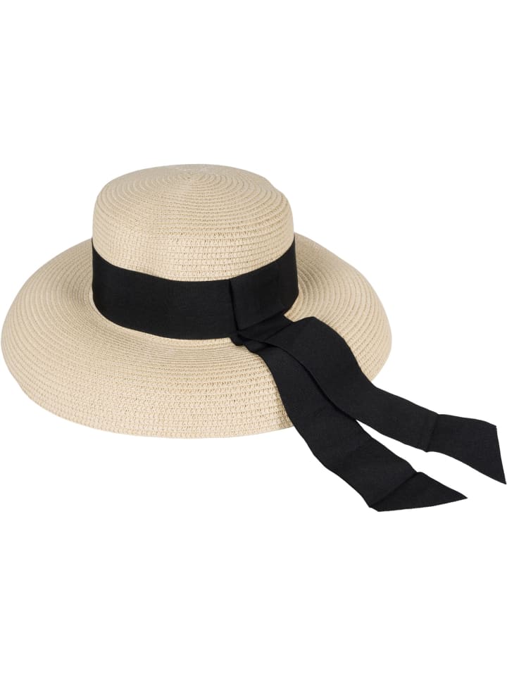 styleBREAKER Sonnenhut mit Zierband in Beige günstig kaufen onesize