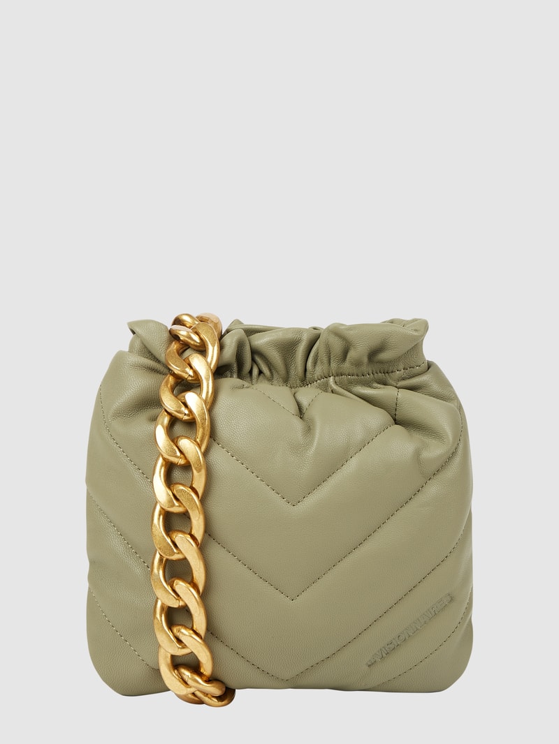 Crossbody Bag aus Leder Modell 'Lilou' in lindgrün