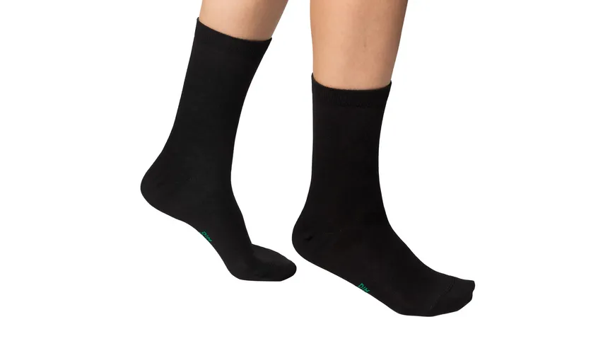 DIM Damen Socken aus Bio-Baumwolle 2er Pack noir