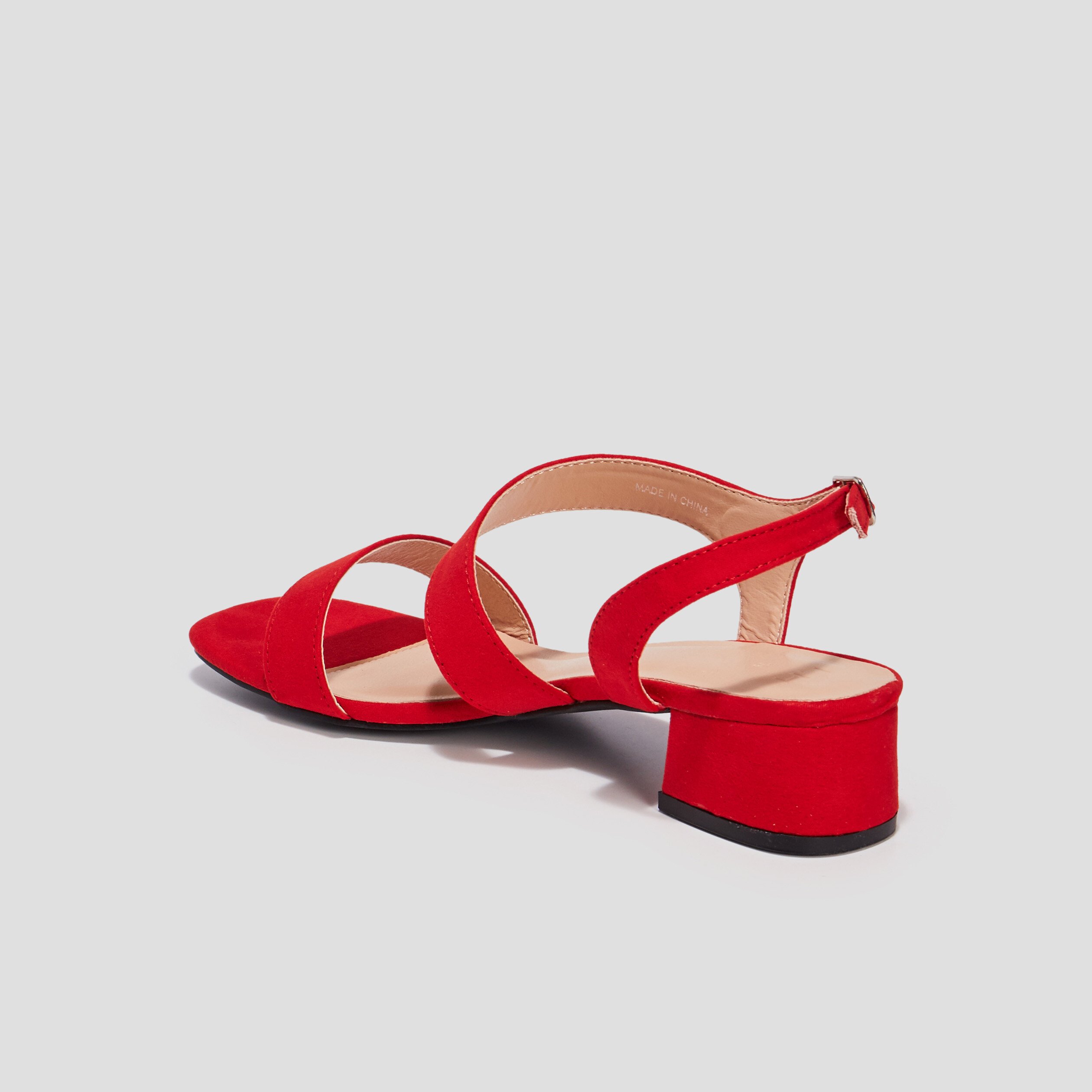 Sandales à talons rouge femme | La Halle