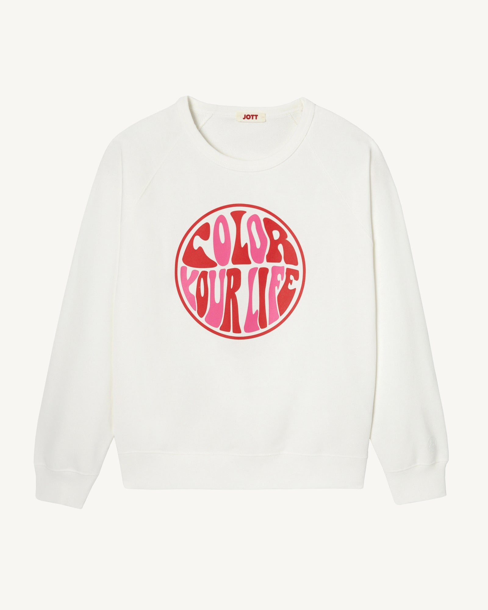 Sweat à imprimé femme en coton biologique Blanc Parati