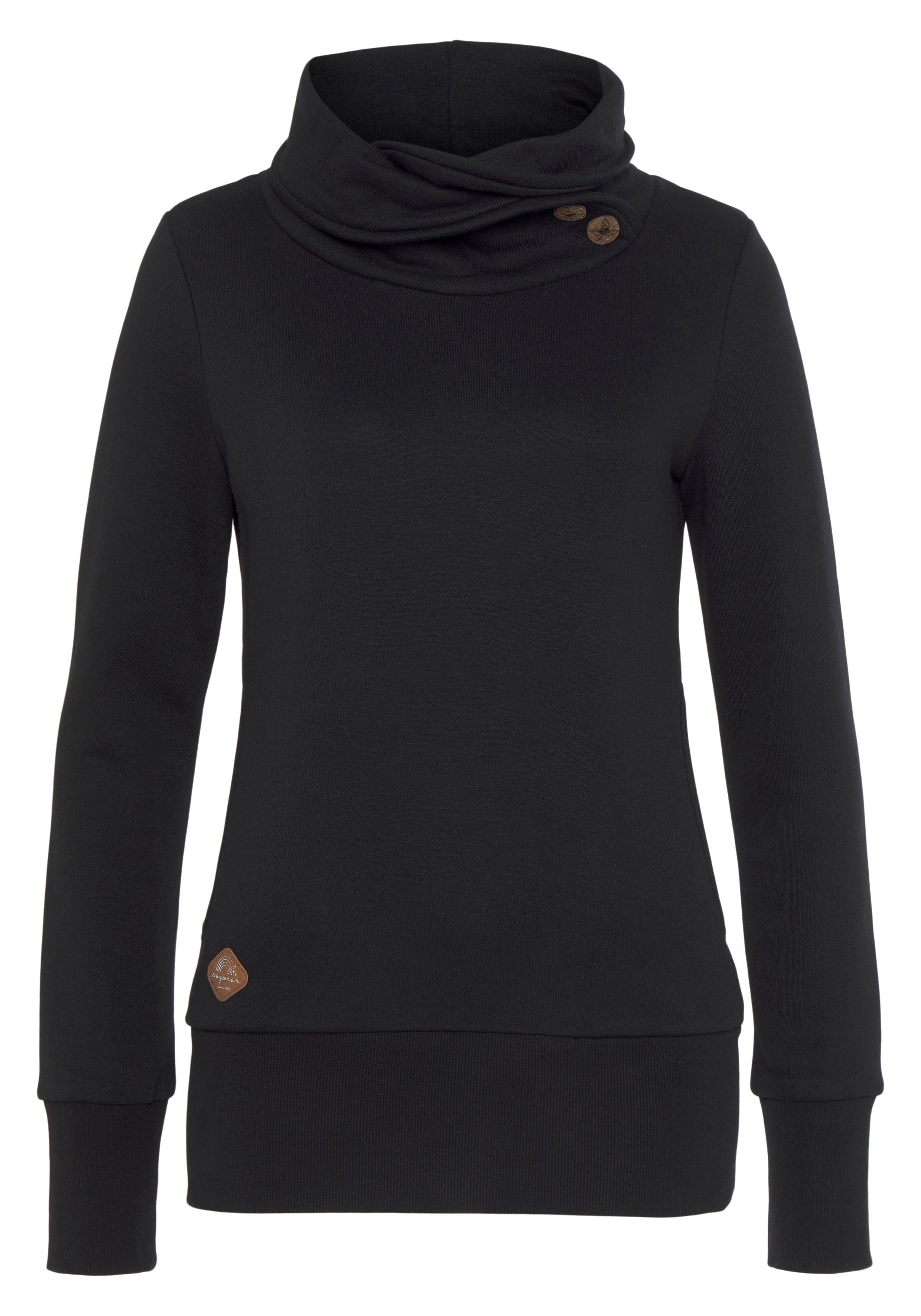 Ragwear Sweatshirt ANGELLIKA O mit asymmetrischem Schalkragen