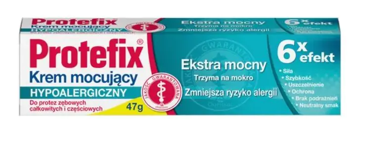 Protefix Extra, hipoalerginis dantų protezų klijų kremas