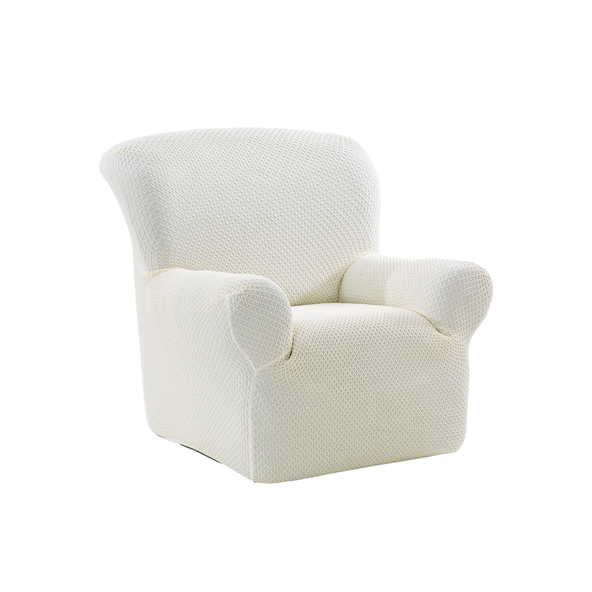 Housse texturée bi-extensible spéciale canapé fauteuil à accoudoirs
