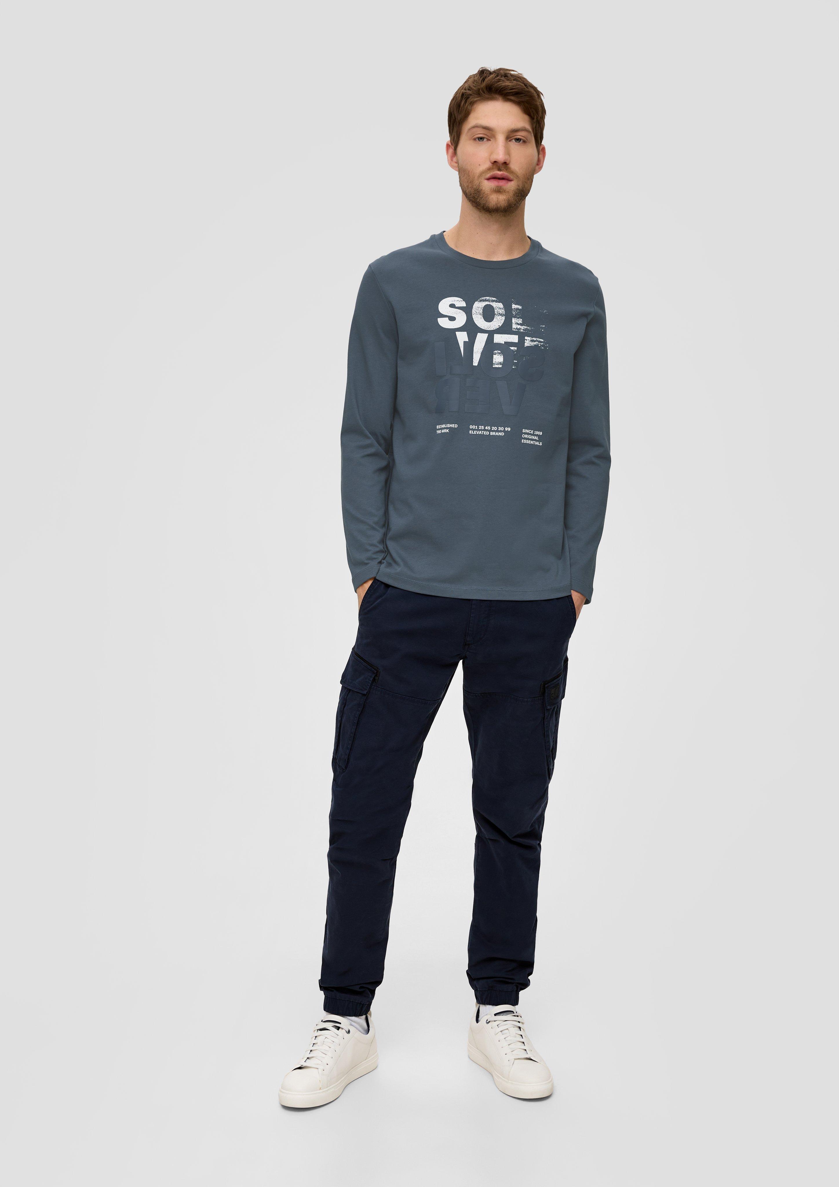 Longsleeve mit gummiertem Label-Print  2138671-57D1