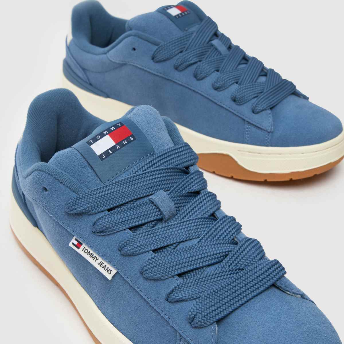 Tommy Jeans fűzős sportcipő kék színben