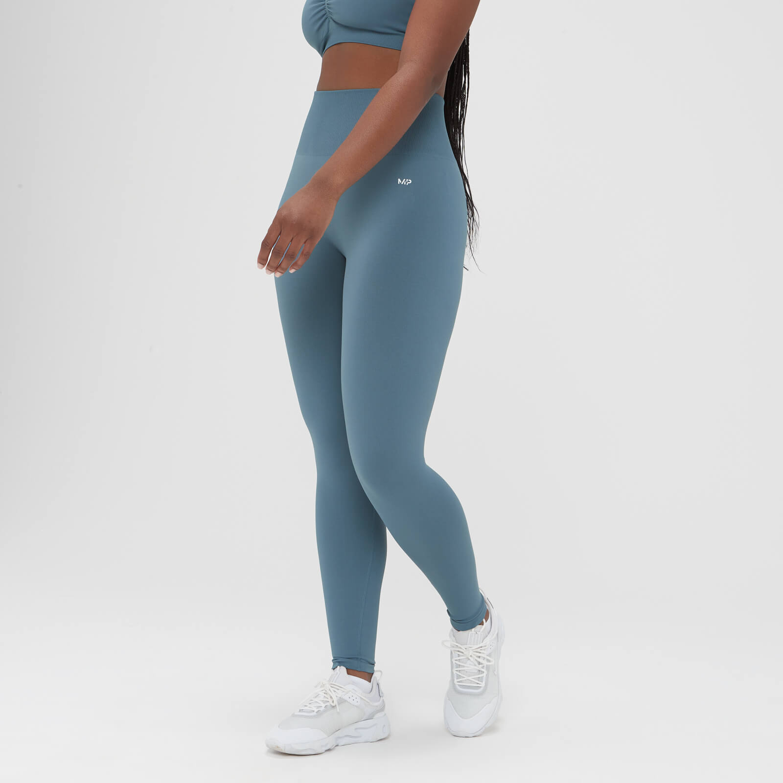 Legging sans coutures délavé MP pour femmes – Bleu galet