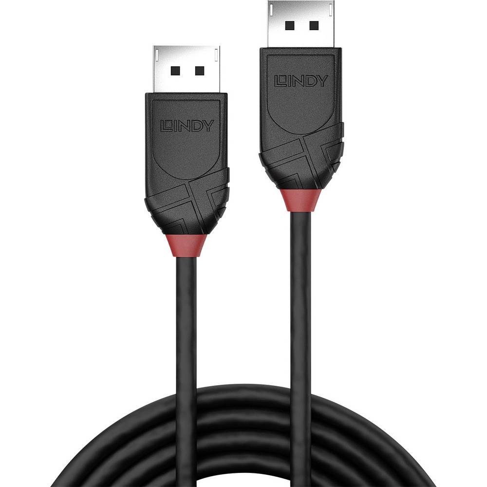 Lindy 0.5m DisplayPort 1.2 Kabel, Black Line HDMI-Kabel, (0.50 cm)