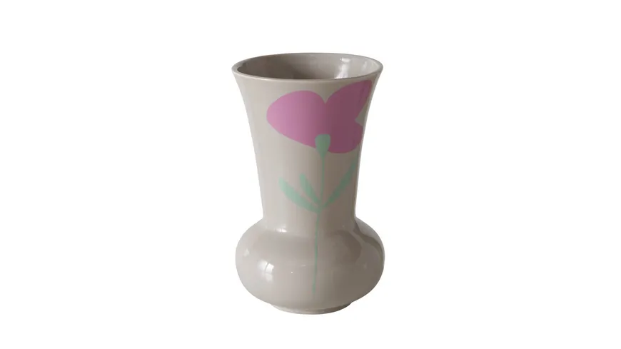 Boltze Vase Annabel Beige, Dunkelrosa