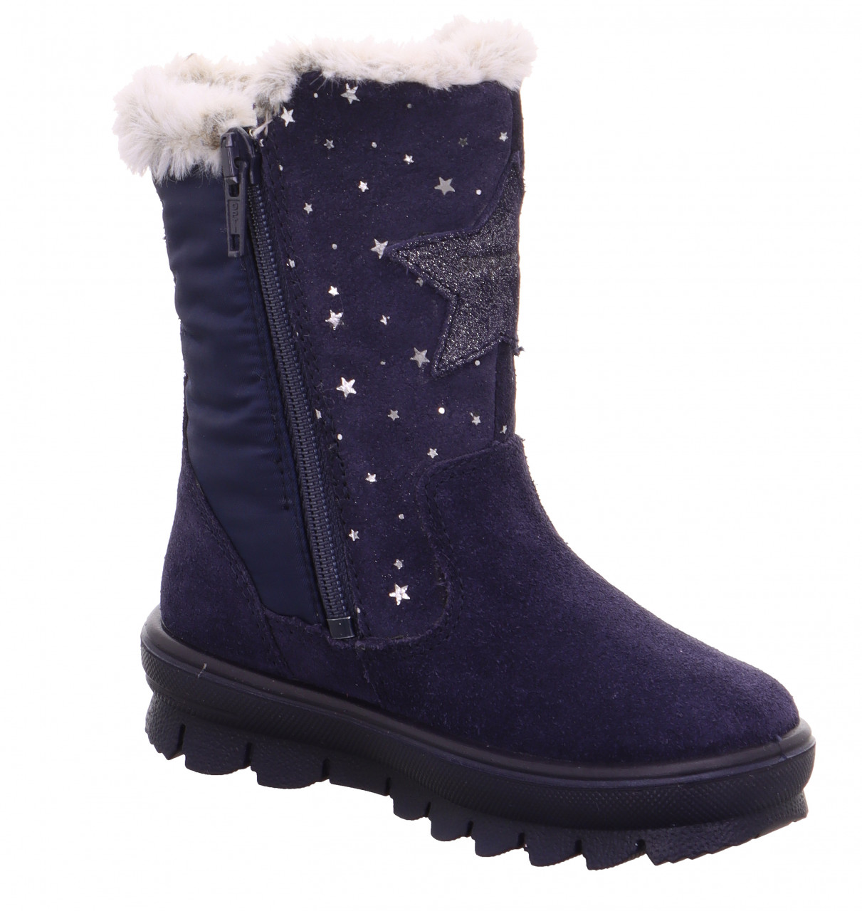 FLAVIA - Blau Stiefel mit Reißverschluss