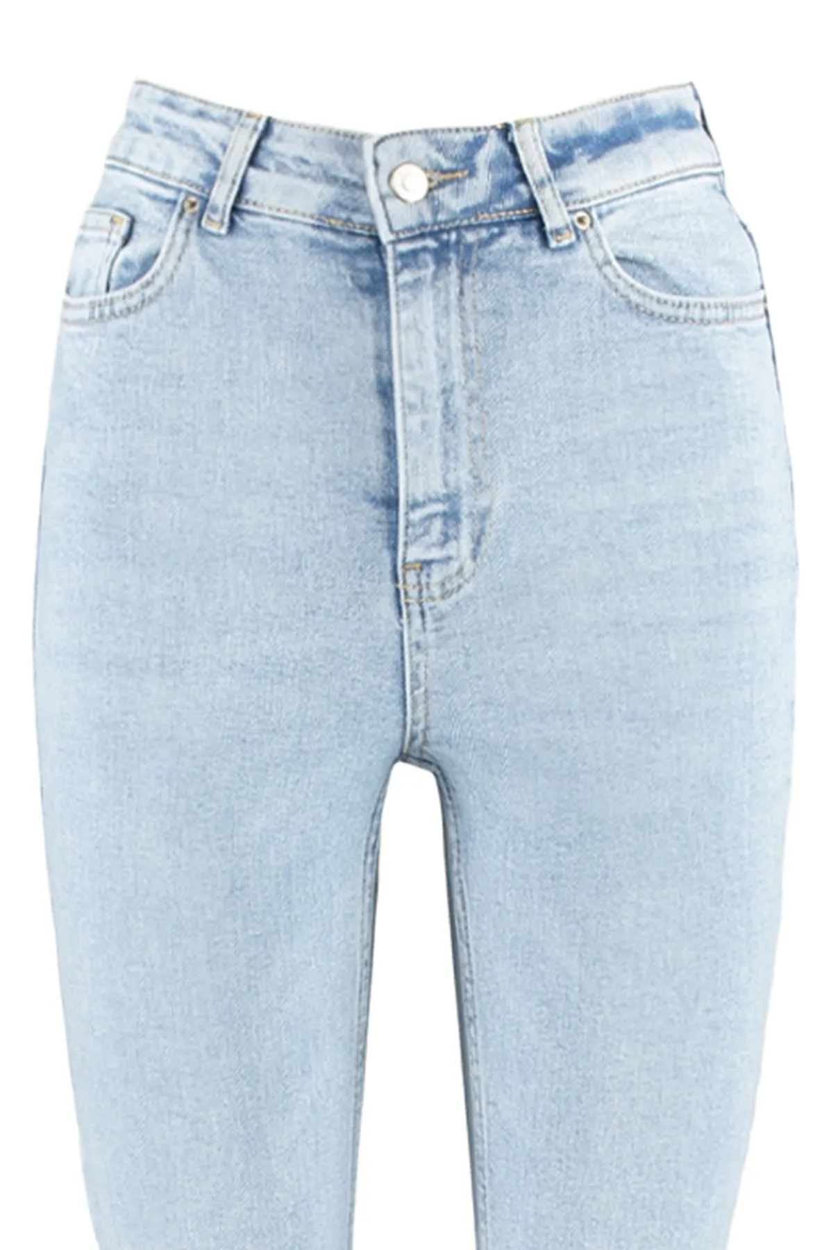 Trendyol Collection  Hellblaue Schlagjeans mit hoher Taille TWOSS23JE00063