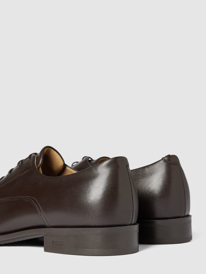 Derby-Schuhe aus Leder Modell 'Colby' in dunkelbraun
