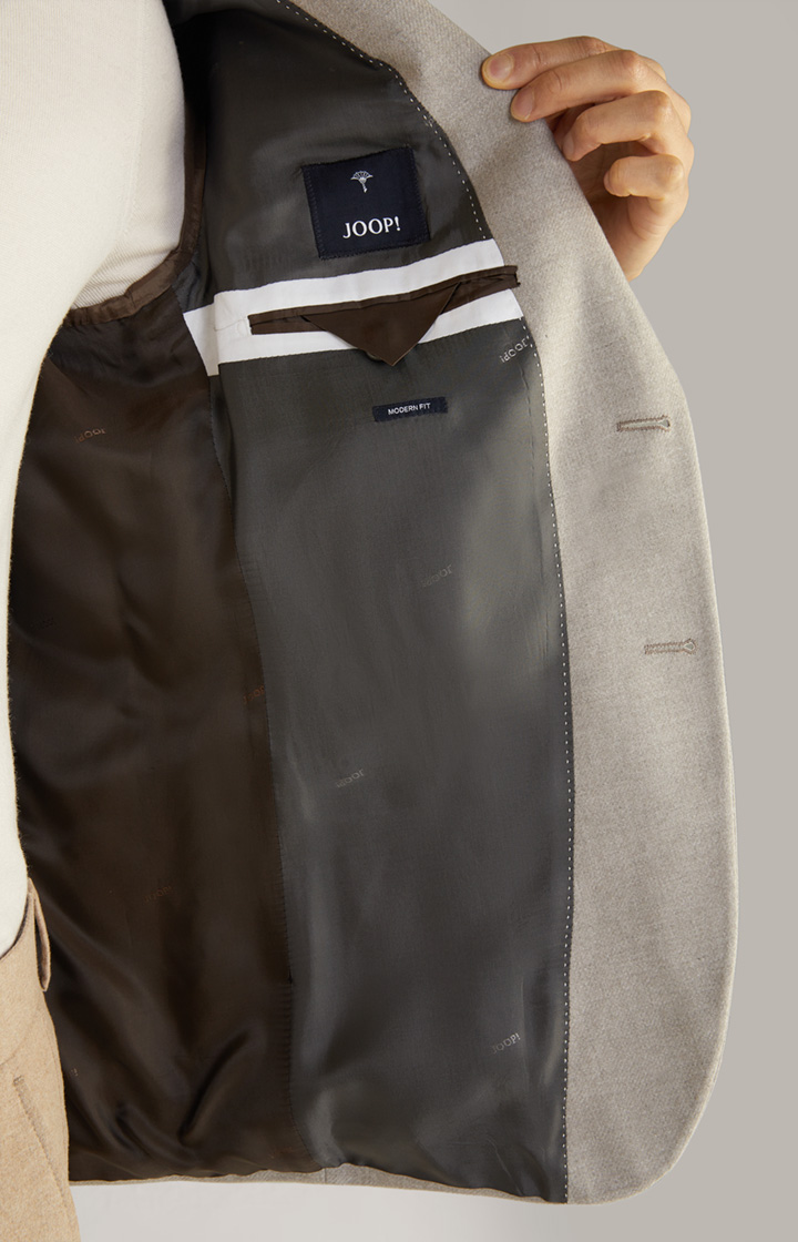 Flanell-Sakko Four in Beige meliert
