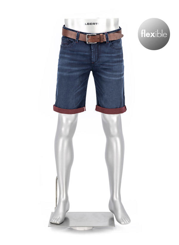 Alberto, Jeansshorts Pipe-K, Regular Fit, Baumwoll-Stretch, blau