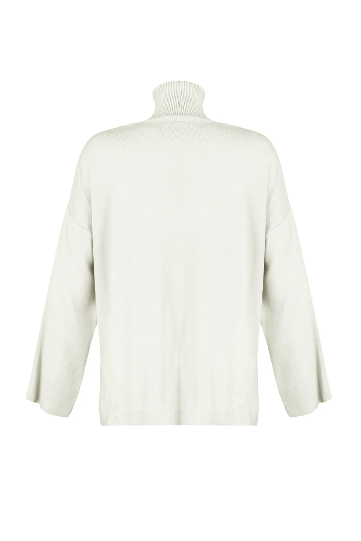 Trendyol Collection  Ecrufarbener Basic-Strickpullover mit weiter Passform TWOAW23KZ00206