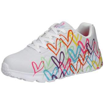 Skechers Uno Lite Spread the Love in weiß