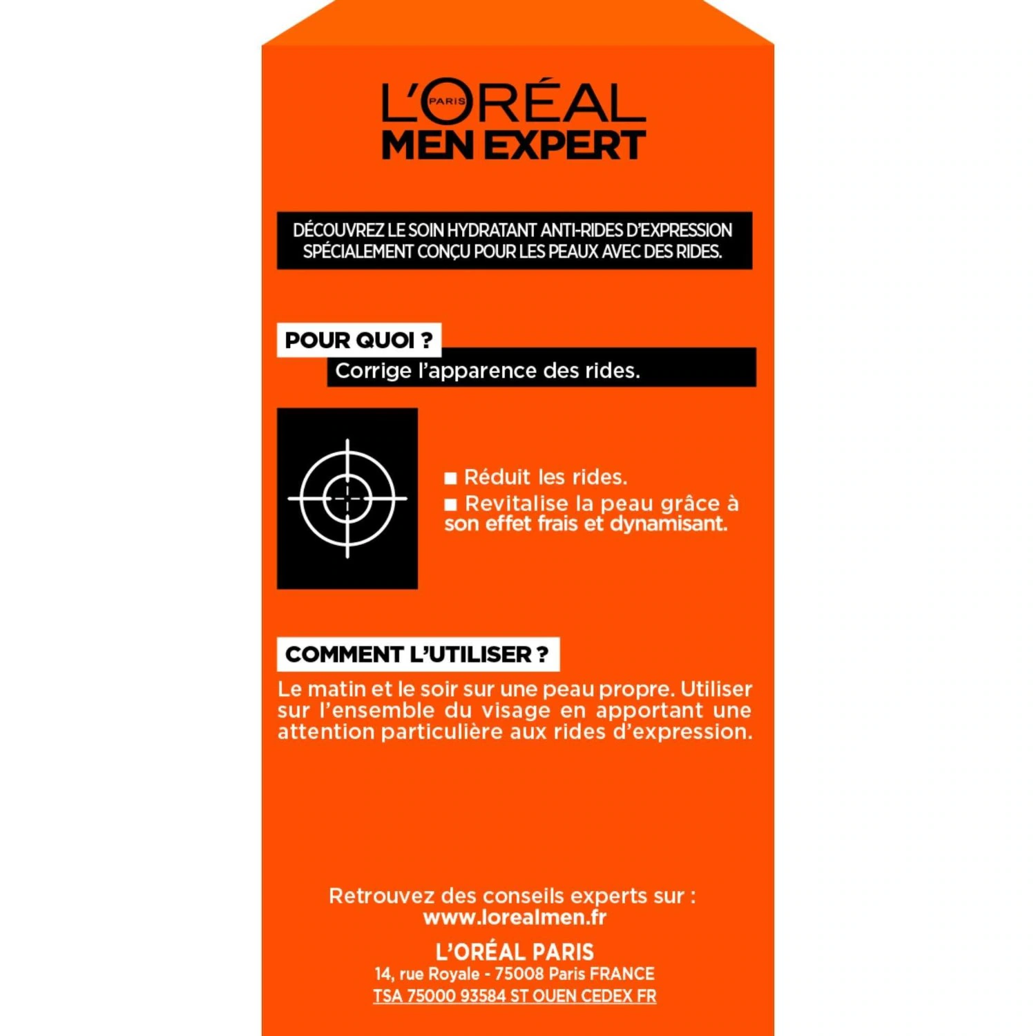 L'Oréal Men Expert Expert Stop Wrinkles Nawilżająca pielęgnacja przeciwzmarszczkowa -