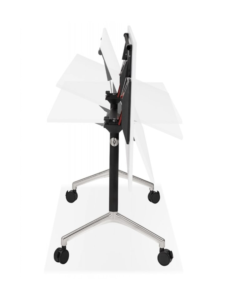 KADIMA DESIGN Klappschreibtisch FLEXO Weiß Holz Metall | 140x70x73 cm in Weiß günstig kaufen