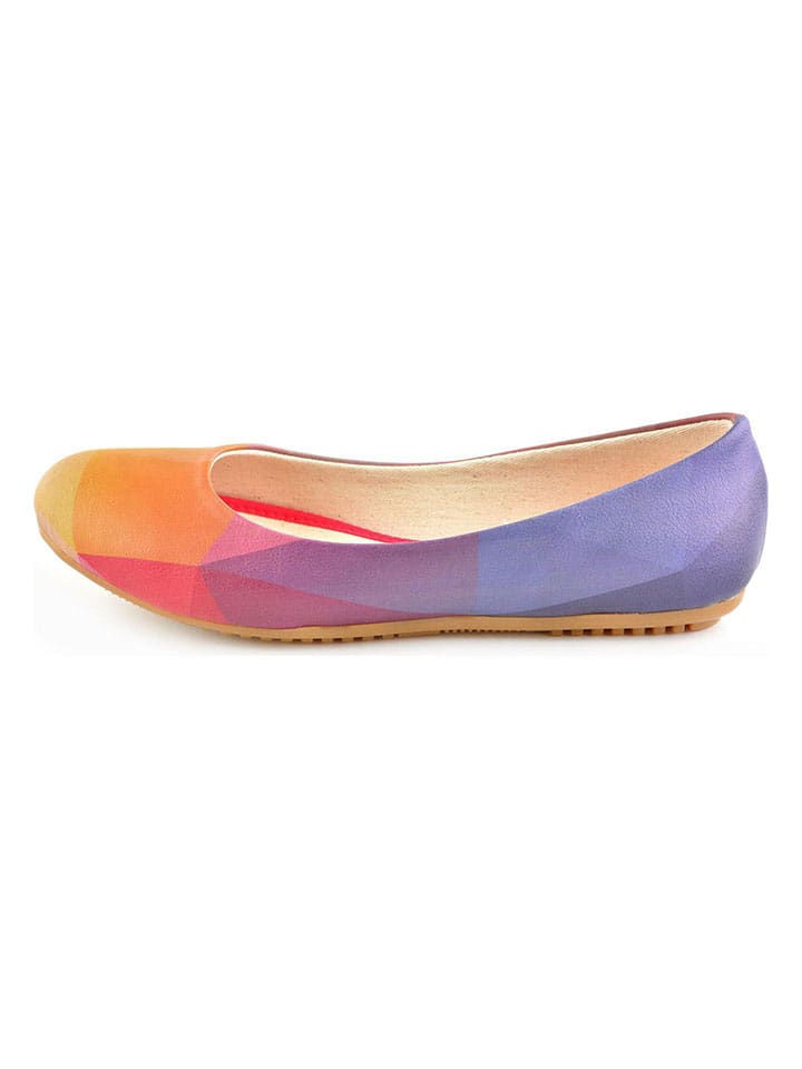 Goby Leder-Ballerinas in Bunt günstig kaufen