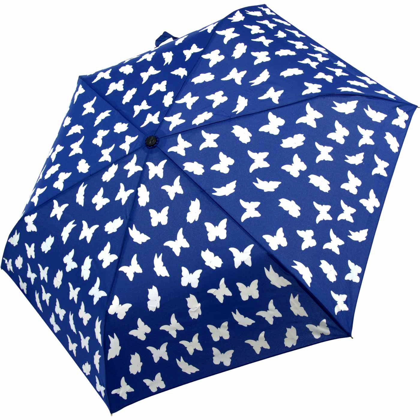 iX-brella Taschenregenschirm iX-brella Mini Kinderschirm mit Wet Print Motiv, Farbänderung bei Nässe - Schmetterlinge