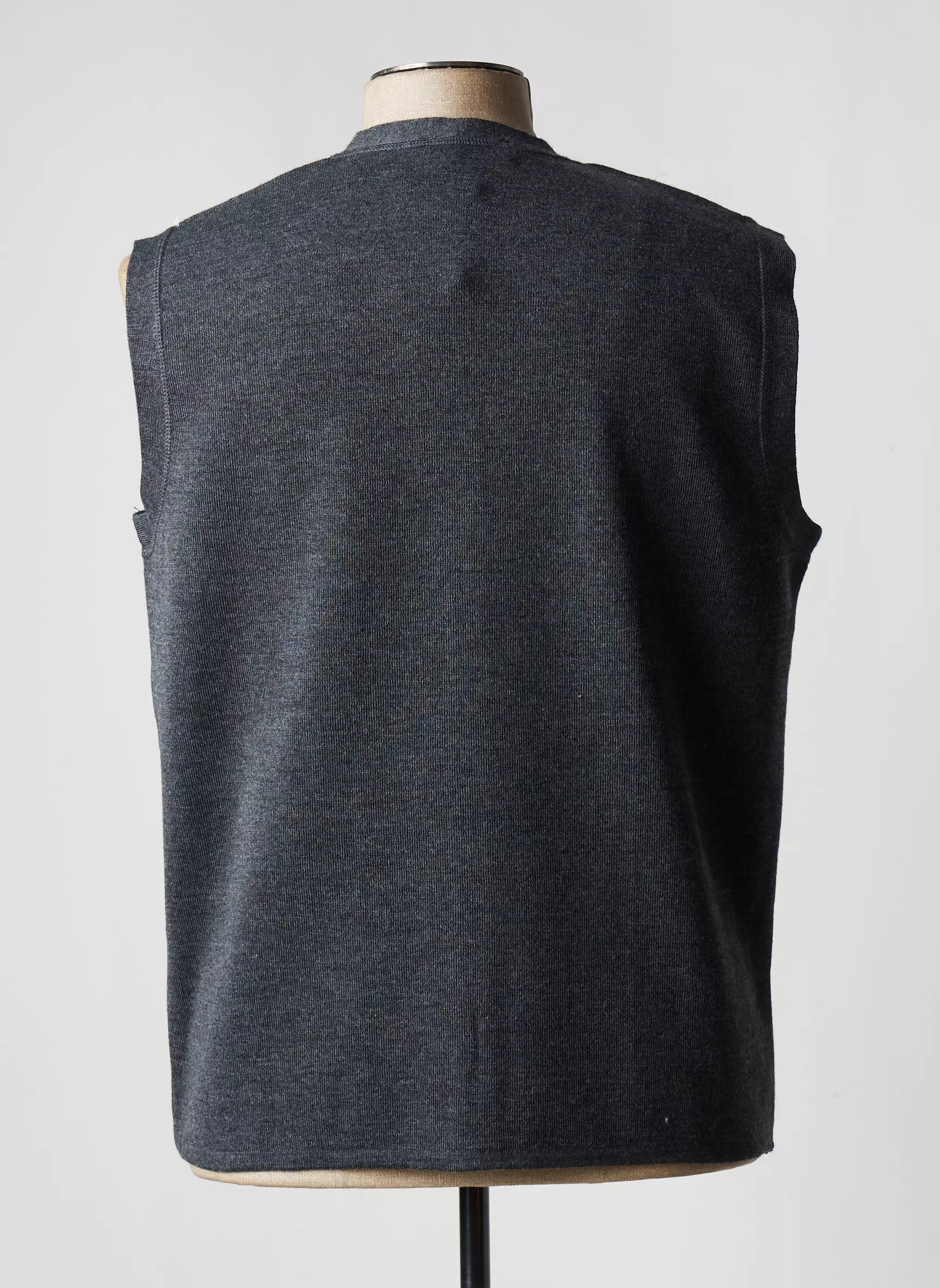 Fil Maille Gilet Homme couleur gris