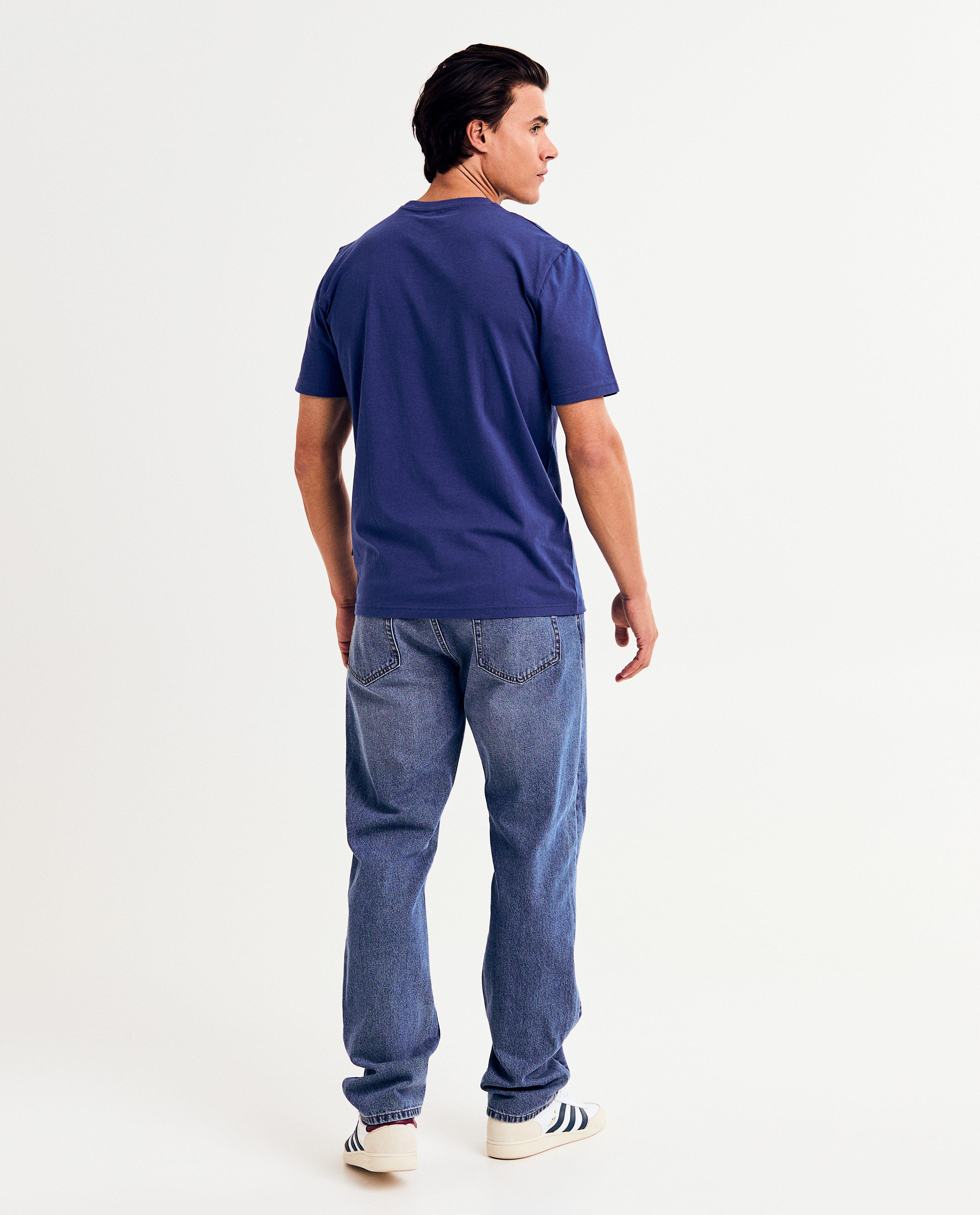 Baptiste csíkos biopamut póló, unisex, S-XXXL, kék