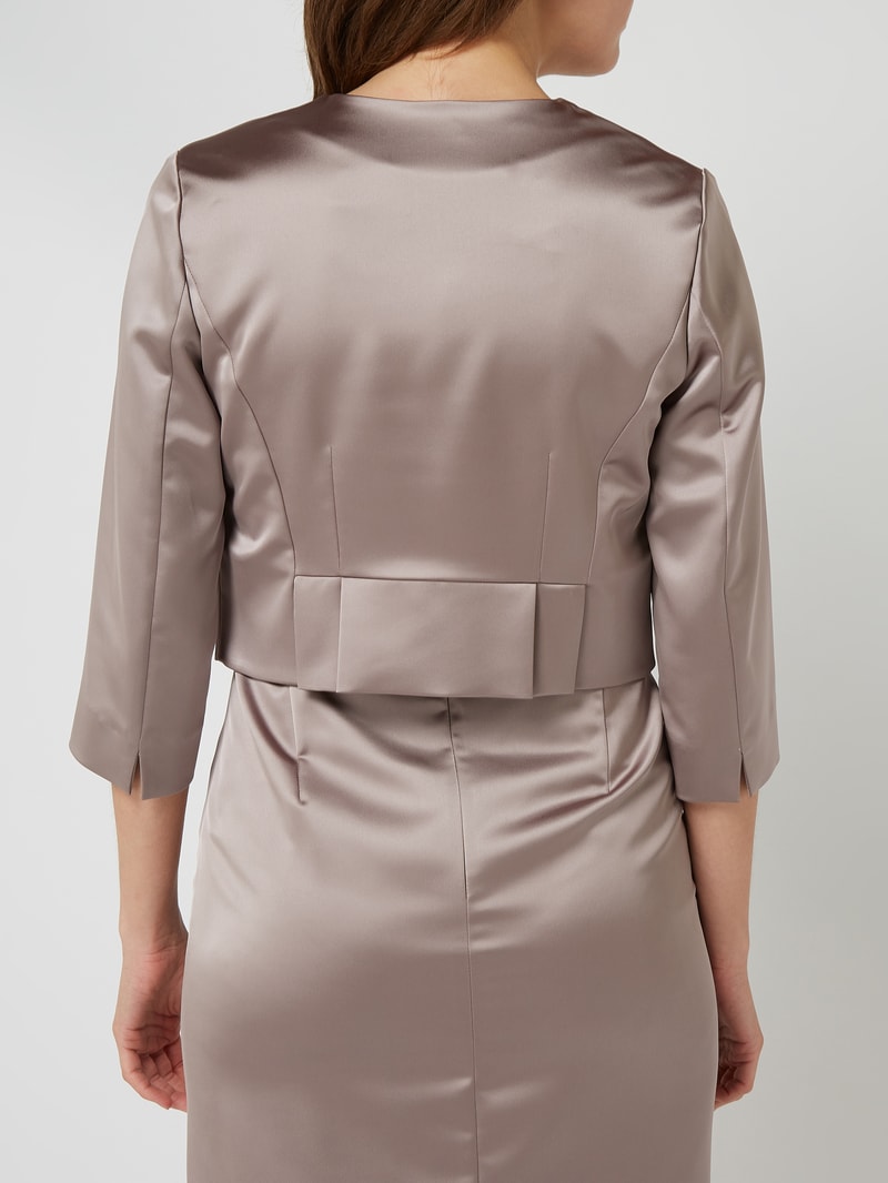 Bolero aus Satin in taupe