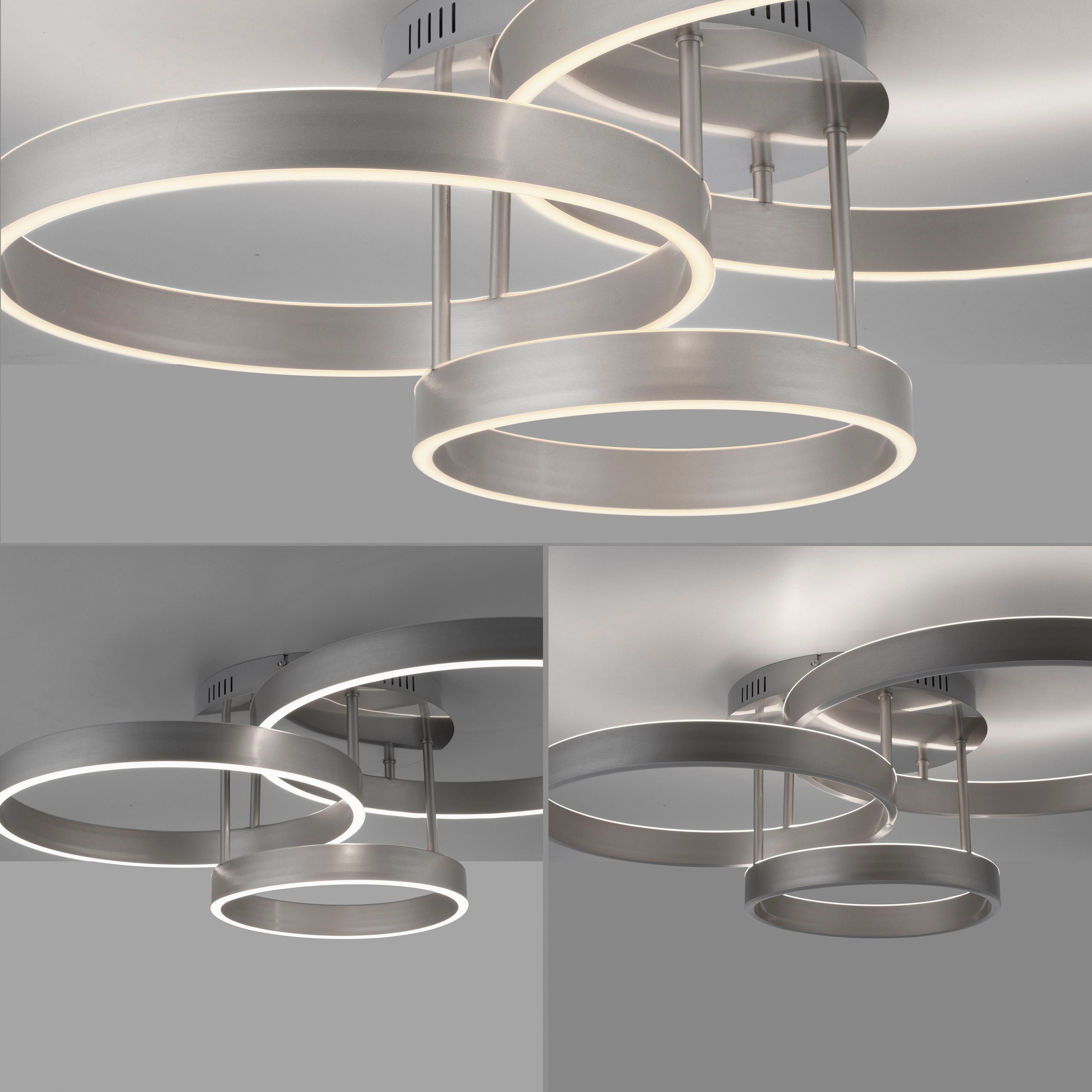 Leuchten Direkt Deckenleuchte LILLUTI, dimmbar über Fernbedienung, LED fest integriert, Warmweiß, LED, Fernbedienung, Funk inkl., separat steuerbar über FB