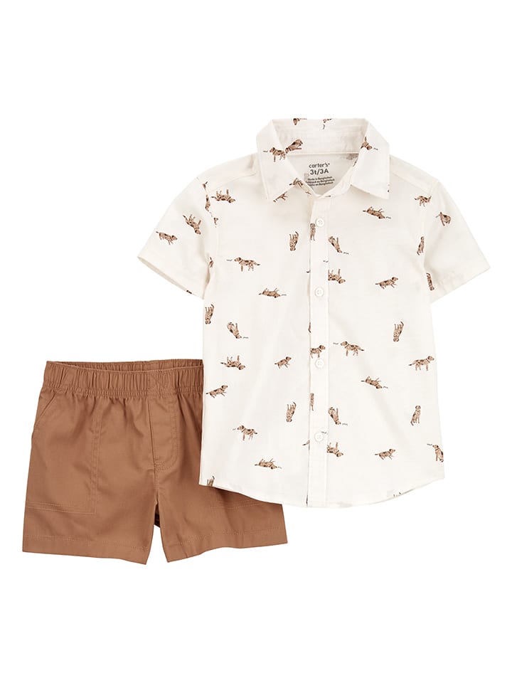 carter's 2tlg. Outfit in Creme/ Hellbraun günstig kaufen
