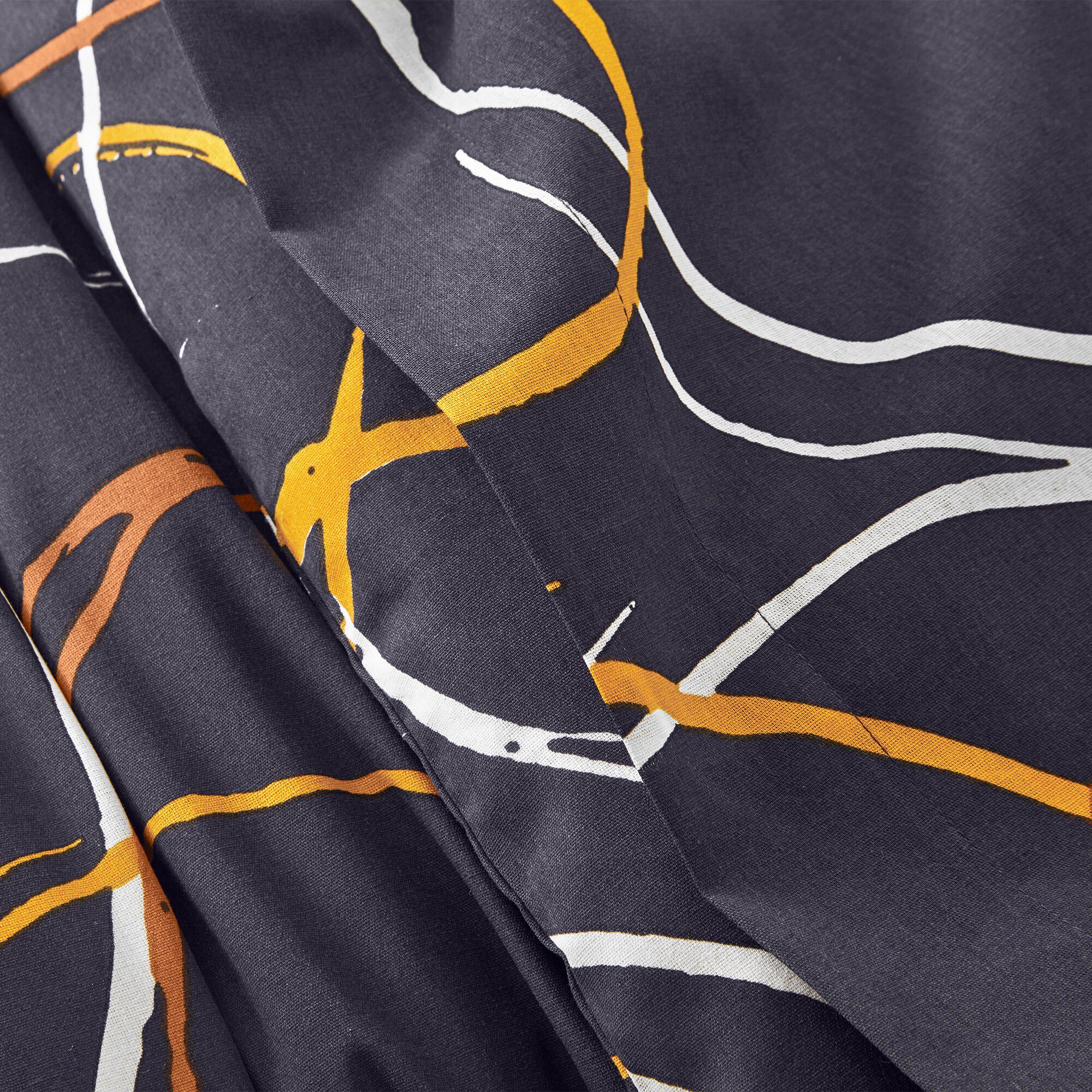 Linge de lit Noémie en polyester-coton imprimé cercles