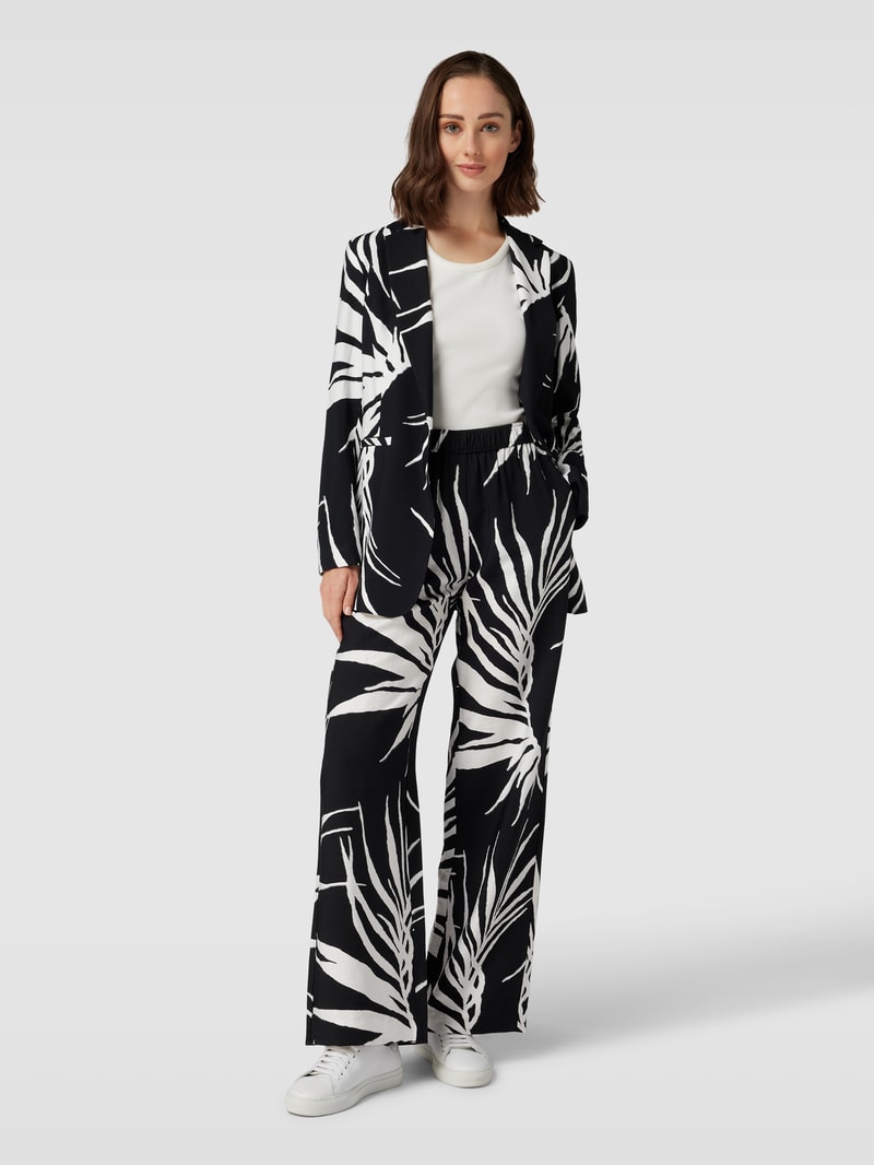 Blazer mit Allover-Print in schwarz