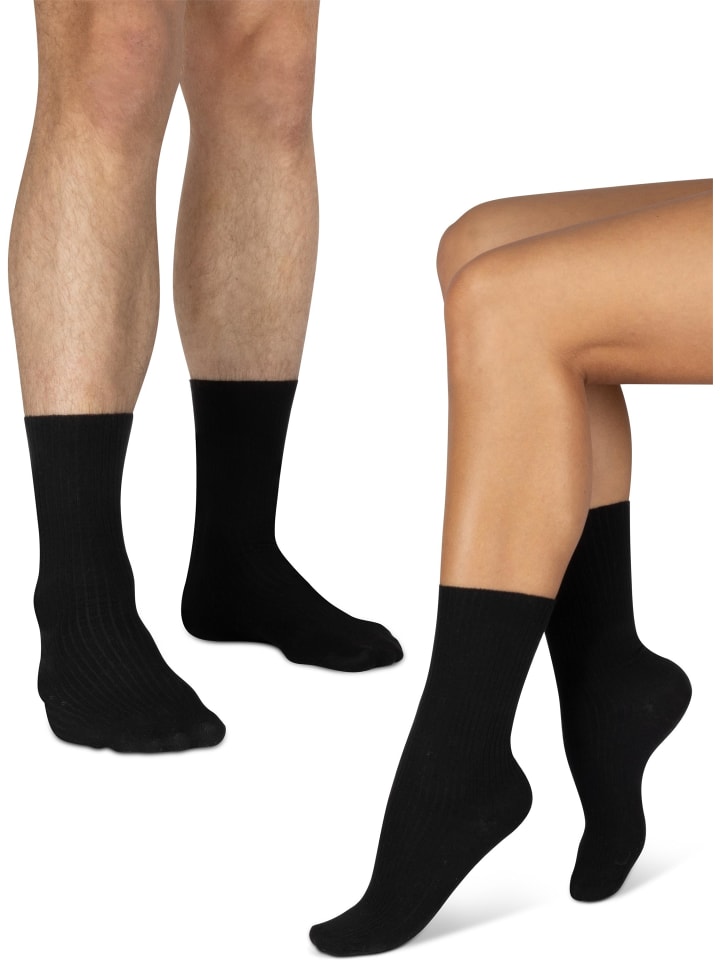 normani 20 Paar Baumwollsocken Unisex in Schwarz günstig kaufen