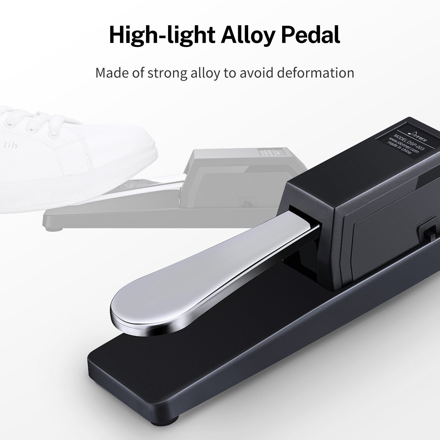 Donner Musikinstrumentenpedal Sustain-Pedal Dämpferpedal für Keyboard-Digitalpiano DSP-003, Universal